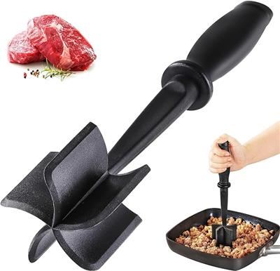 Amazon.com: Meat Chopper for Ground Beef, Heat Resistant Meat Masher for Hamburger Meat, 5 Curved Blades Ground Beef Smasher, Nylon Meat Spatula Chopp