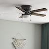 Harbor Breeze Armitage 52-in Matte Black Indoor Flush Mount Ceiling Fan with Light (5-Blade) in the Ceiling Fans department at Lowes.com