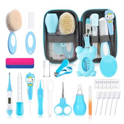 POPYJAN Baby Healthcare and Grooming Kit for Newborn Kids, 36PCS Upgraded Safety Care Kit, Nursery Health Set, Products Blue-18pcs
