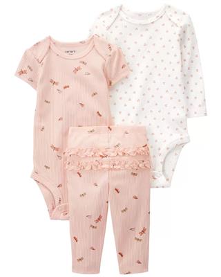 Pink/White Baby 3-Piece Butterfly Little Character Set | carters.com