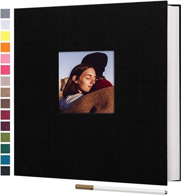 Amazon.com: potricher Large Photo Album Self Adhesive 3x5 4x6 5x7 8x10 Pictures Linen Cover 40 Blank Pages Magnetic DIY Scrapbook Album with A Metalli