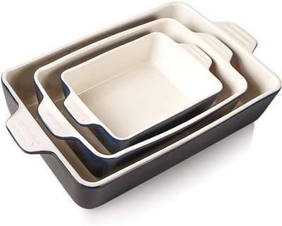 Amazon.com: Sweejar Ceramic Bakeware Set, Rectangular Baking Dish Lasagna Pans for Cooking, Kitchen, Cake Dinner, Banquet and Daily Use, 11.8 x 7.8 x