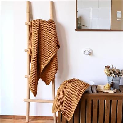 Amazon.com: Viva Maison Waffle Bath Towel Sets for Bathroom - Soft, Quick Dry, Thin, Lightweight, 100% Turkish Cotton Towels 35x71 (Caramel, Set of 2