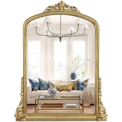Amazon.com: Kate and Laurel Arendahl Traditional Arch Mirror, 19 x 30.75, Gold, Baroque Inspired Wall Decor : Home & Kitchen