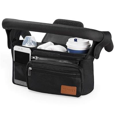 Amazon.com : Momcozy Universal Stroller Organizer with Insulated Cup Holder Detachable Phone Bag & Shoulder Strap, Fits for Stroller like Uppababy, Ba