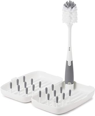 Amazon.com: OXO Tot Travel Size Drying Rack with Bottle Brush- Gray : Home & Kitchen
