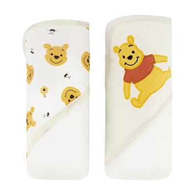 Disney Cudlie Baby Winnie The Pooh 2 Pack Rolled/Carded Hooded Towels in Sweet Life Print, 1 Count