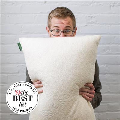 Organic Cotton Pillow With Natural Latex & Kapok Fill | Avocado Green Mattress