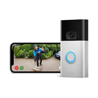 Ring Video Doorbell (2nd Gen) by Amazon | Wireless Video Doorbell Security Camera with 1080p HD Video, battery-powered, Wifi, easy installation | 30-d