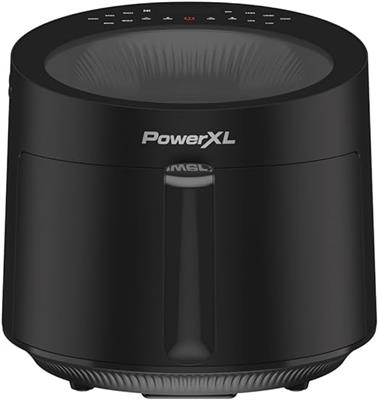 Amazon.com: PowerXL LUMINEX 5.3 QT Radiant Light Air Fryer, Heats to 400°F in 2.4 Seconds, Auto Shut-off, 12 Quick-Touch Presets, Glass Skylight Windo