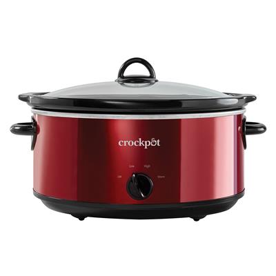 Crock-Pot 7 Quart Capacity Food Slow Cooker Home Cooking Kitchen Appliance, Red