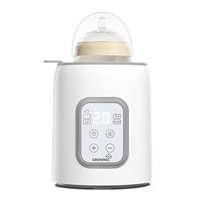 Bottle Warmer, GROWNSY 8-in-1 Fast Baby Milk Warmer with Timer for Breastmilk or Formula, Accurate Temperature Control, with Defrost, Sterili-zing, Ke