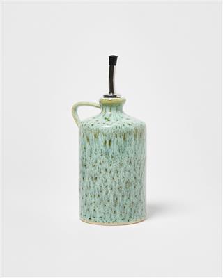 Mori Green Ceramic Oil Bottle | Oliver Bonas