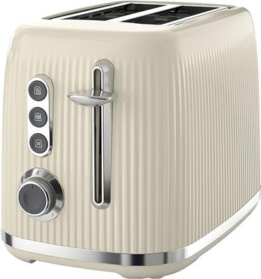 Breville Bold Vanilla Cream 2-Slice Toaster with High-Lift and Wide Slots | Cream and Silver Chrome [VTR003] : Amazon.co.uk: Home & Kitchen