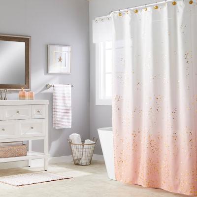 Saturday Knight Splatter Shower Curtain, Color: Pink - JCPenney