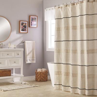 Saturday Knight Neutral Nuances Frayser Shower Curtain, Color: Linen - JCPenney
