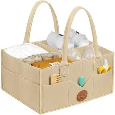 Original Baby Diaper Caddy Organizer, Large Storage Caddy Organizer For Nursery, Changing Table  (light Mocha) : Target