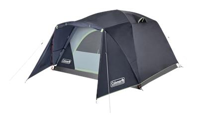 Coleman Skydome 3-Season, 4-Person Easy Set-Up Camping Dome Tent w/ Rain Fly, Vestibule, E-Port & Ca