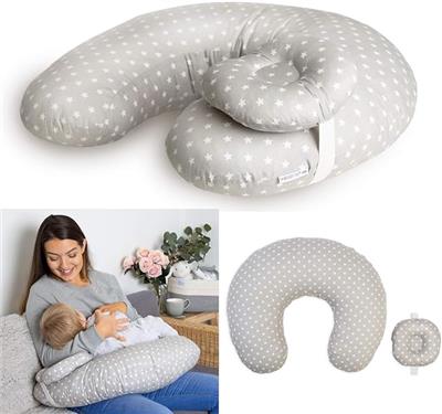 Milky Tee® Nursing Pillow with Elbow Support Cushion - Plump Breastfeeding Pillow - Multifunctional