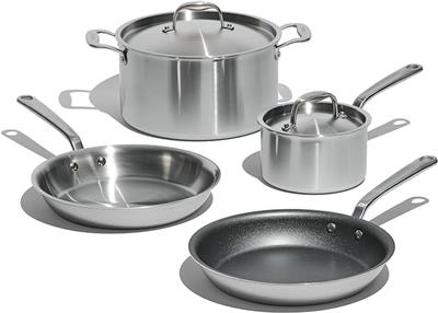 Amazon.com: Made In Cookware - 6 Pc Stainless Steel Cookware Set - 5 ply Clad - Includes Frying Pans, Saucepan, and Stock Pot - Professional Grade - C