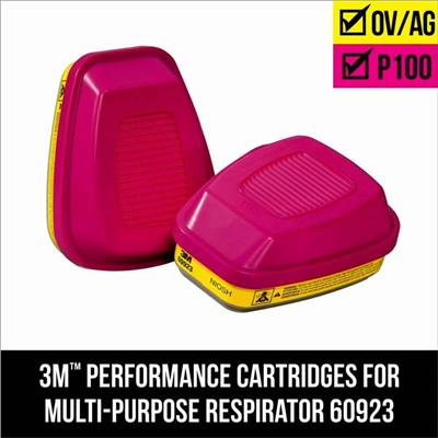 3M OV AG P100 Replacement Respirator Cartridges for Professional Multi-Purpose Reusable Respirator (1-Pair) 60923HB1-C - The Home Depot