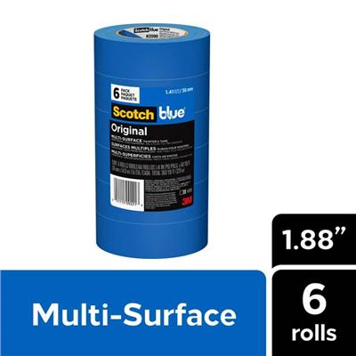 3M ScotchBlue 1.88 in. x 60 yds. Original Multi-Surface Painters Tape (6-Pack) 2090-48TP6 - The Home Depot