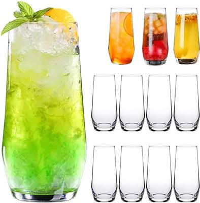 Amazon.com | Cadamada 18oz Drinking Glasses, Highball Glasses Set of 12,Sutiable for Glasses for Wine, Iced Tea Glasses,Mojito Kit,Cocktails, Drinks,