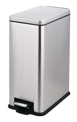 type A Stainless Steel Rectangular Step Garbage Can, 40-L
