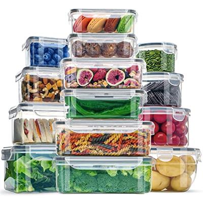 KITHELP 28 Pieces Extra Large Freezer Containers with Lids - BPA-Free Plastic Storage Containers for Food, Meat, Fruit - Airtight Leak-Proof for Kitch
