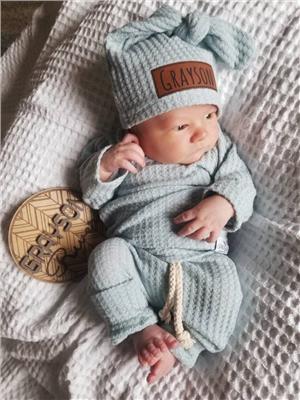 Newborn Boy Coming Home Outfit Waffle Outfit Set Baby Boy Clothes Baby Boy Gift Baby Girl Gift Baby