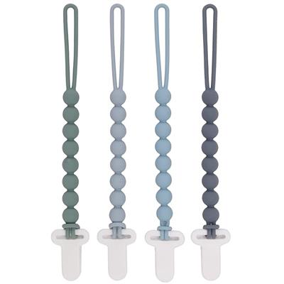 Amazon.com : 4-Pack Silicone Pacifier Clips with One-Piece Beads for Baby Boys and Girls - Flexible and Rust-Free Holders for Teething Relief and Baby