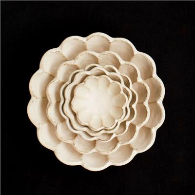 Ceramic Bowl with Scalloped Edge | Floral Inspired Rinka Dinnerware – Roman and Williams Guild