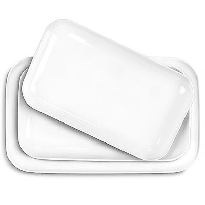 Moretoes Serving Platter, 3pcs White Serving Platters, Serving Tray, Platters for Serving Food, Serving Dishes, Serving Platters for Entertaining