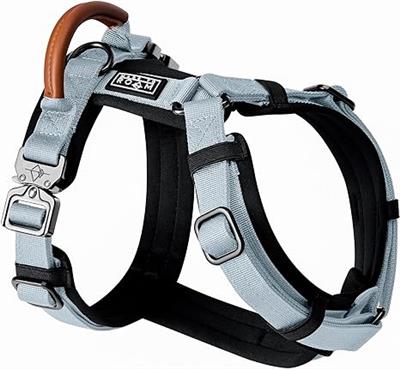 Amazon.com : MADE TO ROAM Premium Explorer Harness - Y-Shaped Dog Harness with Adjustable Durable Nylon, Soft Padding, Metal Buckles and Leather Handl