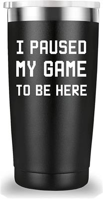 Amazon.com | Mamihlap I Paused My Game To Be Here Travel Mug Tumbler.Gamer Gifts for Male Men Teen Boys.Funny Video PC Gamer Humor Joke for Dad Husban