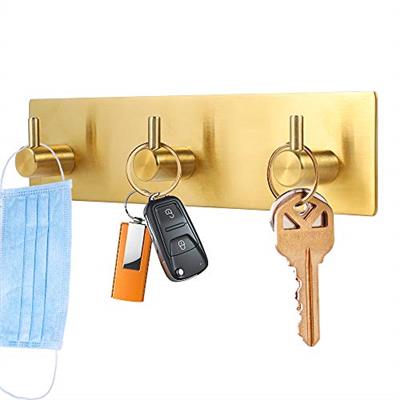 Picowe Key Holder for Wall Decorative, Adhesive Stainless Steel Key Hooks, Key Hanger Key Organizer for Wall, Towel Hook Coat Hanger for Entryway Hall