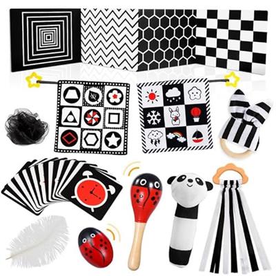 HappyKidsClub Black And White Sensory Toys, Baby Toys 0-6 Months Sensory Toys for Babies Newborn Toys Chirstmas EVE Gifts for Kids Baby Essentials for