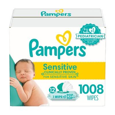 Pampers Sensitive Baby Wipes (select Count) : Target