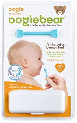 oogiebear: Baby Nose Cleaner & Ear Wax Removal Tool - Safe Booger & Earwax Removal for Newborns, Infants, Toddlers - Dual-Ended - Essential Baby Stuff