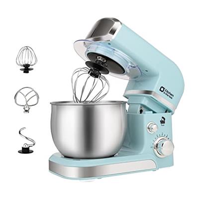 Kitchen in the box Stand Mixer,3.2Qt Small Electric Food Mixer,6 Speeds Portable Lightweight Kitchen Mixer for Daily Use with Egg Whisk,Dough Hook,Fla