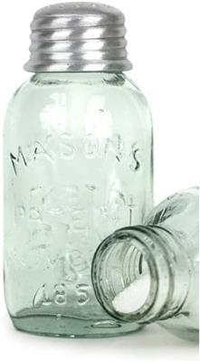 Amazon.com: Mason Jar Salt and Pepper Shaker, 3.75-inch Height, Glass, Clear: Mason Jar Salt And: Home & Kitchen