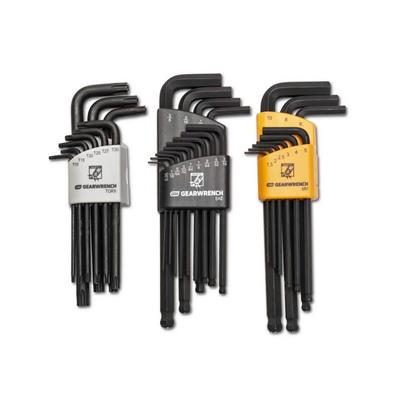 GEARWRENCH SAE, Metric, & Torx Magnetic Long Arm Hex Key set with Caddies (31-Piece) 83527 - The Home Depot