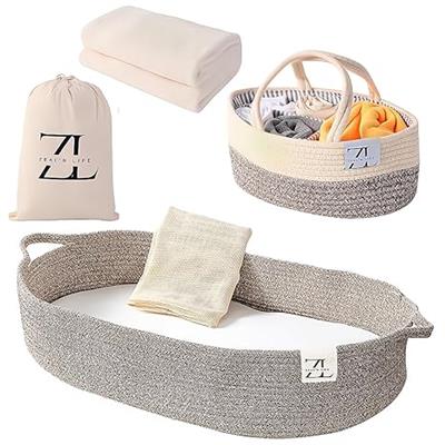 Amazon.com : ZEALN LIFE Baby Changing Basket with Diaper Caddy, Baby Blankets with Waterproof Cover - Changing Basket for Babies, Changing Basket Bab