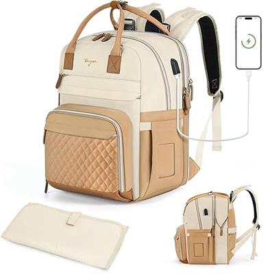 Amazon.com: Tonyeee Large Diaper Bag Backpack, 25-37L Expandable Diaper Bags for 2 Kids/Twins, Baby Diaper Bag with Changing Pad and USB Charging Port