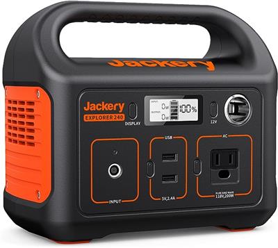 Amazon.com : Jackery Portable Power Station Explorer 240, 240Wh Backup Lithium Battery, 110V/200W Pure Sine Wave AC Outlet, Solar Generator for Outdoo