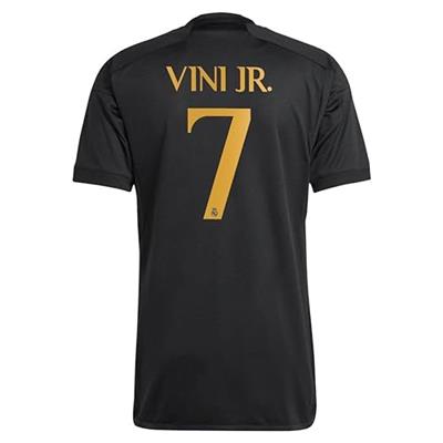 Vini Jr #7 Third Soccer Jersey 2023/24 (Large) Black