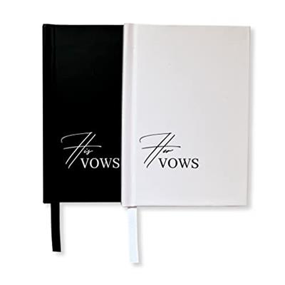 HIS & HERS Wedding Vow Booklets 2-Pack - Mr. & Mrs. Keepsake for Wedding Day Ceremony & Vow Renewal, Durable and Beautful, Bride and Groom Ceremony Es