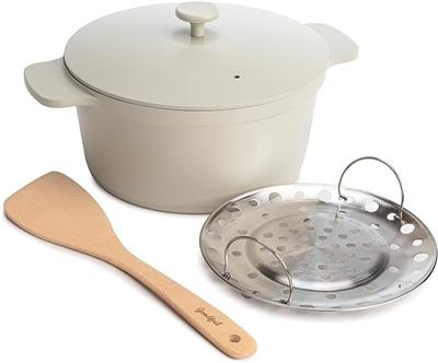Amazon.com: Goodful All-In-One Pot, Multilayer Nonstick, High Performance Cast Dutch Oven With Matching Lid, Roasting Rack And Turner, Made Without PF