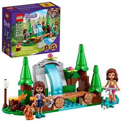 LEGO Friends Forest Waterfall Camping Adventure Set, Building Toys with Andrea and Olivia Mini-Dolls, Toys for 5 Plus Year Old Kids, Girls & Boys, Mak