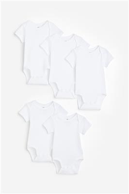 5-pack Short-sleeved Bodysuits - White - Kids | H&M CA